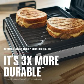 George Foreman Contact Smokeless Ready Grill, Family Size (4-6 Servings), GRS6090B-1